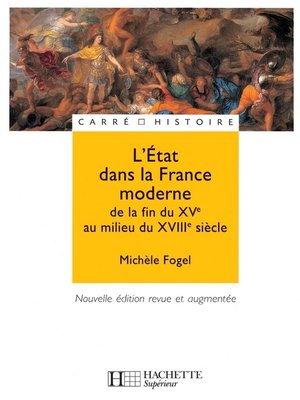 cover image of L'Etat dans la France moderne--Ebook epub